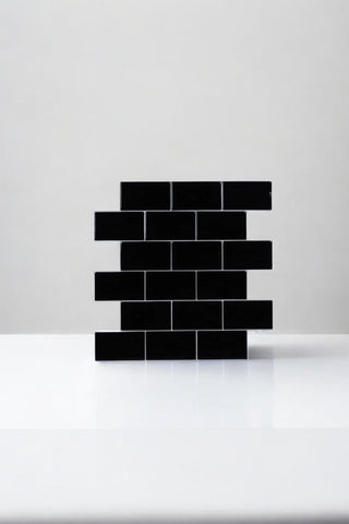 Baldosas Adhesivas 3D (Negro) - 10 Unidades